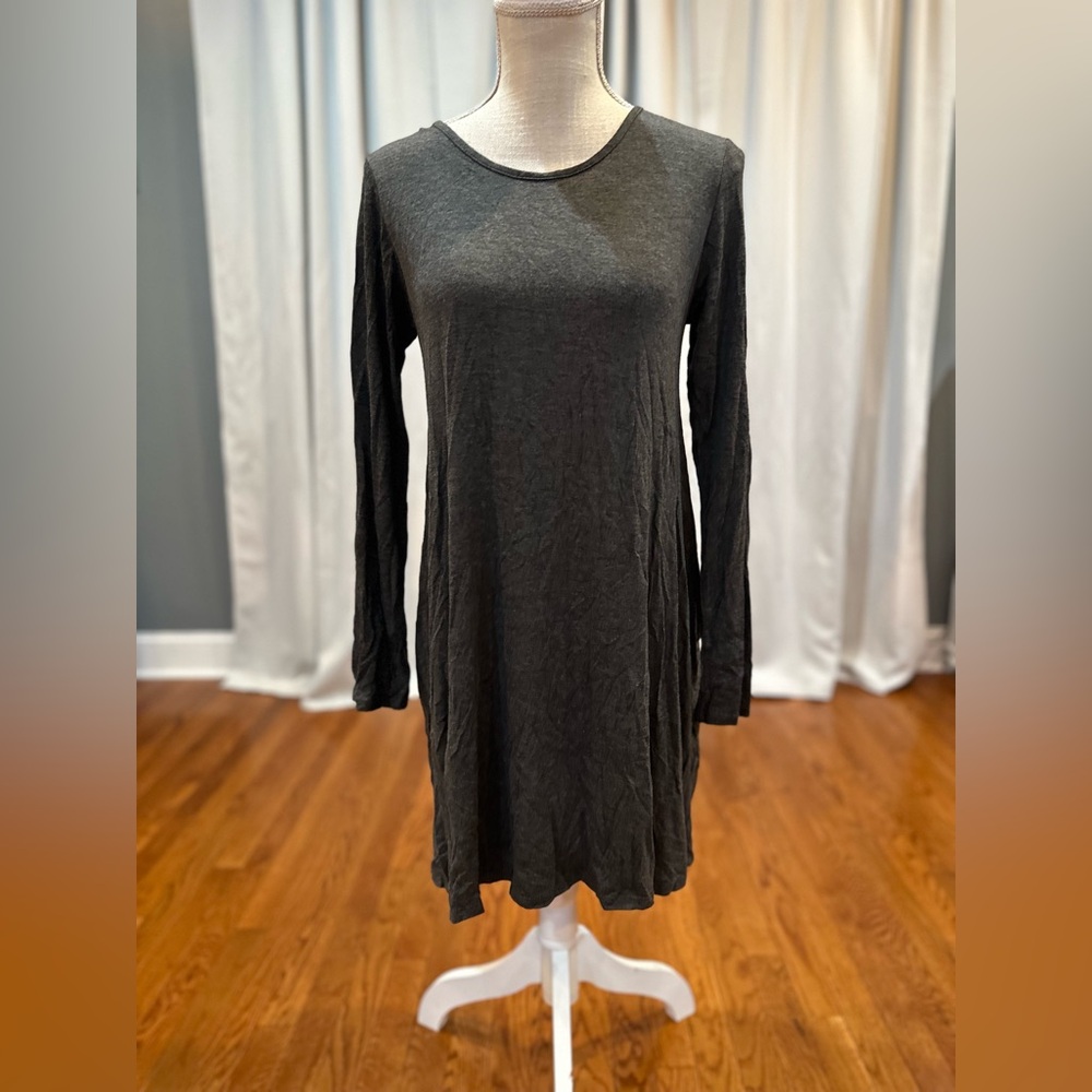 Urban Rose gray long sleeve tunic dress women’s size medium EUC